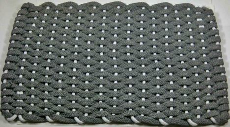 Gray with White Insert Rockport Rope Doormat