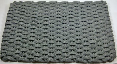 Rockport Rope Gray Hand Woven USA Made Kitchen Floor Mat
