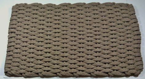Tan Hand Made Flat Rope Floor Mat - Rockport Rope Doormat