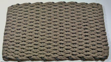 Brown Spotted Tan Rockport flat Rope Hand Crafted Kitchen Floor Mat
