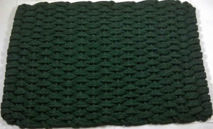 Forest Green Hand Woven Flat Rope Doormat