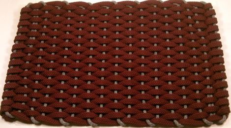 Wine Colored Rockport Rope Hand Made Rope Floor Mat - Doormat