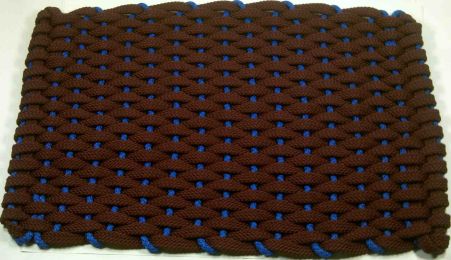 Burgundy & Blue Hand Woven Rockport Rope Mat