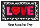 Love Heart Sassafras Mat - 10 x 22 Insert Doormat