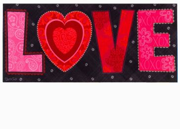 Love Heart Sassafras Mat - 10 x 22 Insert Doormat