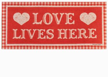 Love Lives Here Sassafras Mat - 10 x 22 Insert Doormat