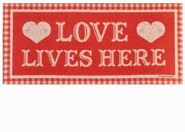 Love Lives Here Sassafras Mat - 10 x 22 Insert Doormat