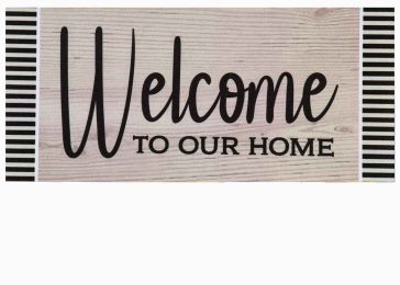 Wood Grain Welcome Sassafras Mat - 10 x 22 Insert Doormat