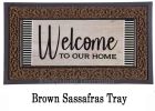 Wood Grain Welcome Sassafras Mat - 10 x 22 Insert Doormat