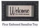 Wood Grain Welcome Sassafras Mat - 10 x 22 Insert Doormat