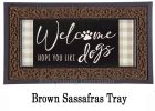 Dogs and Check Sassafras Mat - 10 x 22 Insert Doormat