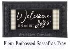 Dogs and Check Sassafras Mat - 10 x 22 Insert Doormat