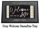 Dogs and Check Sassafras Mat - 10 x 22 Insert Doormat