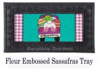 Easter Truck Bunny Bottom Sasafras Mat - 10 x 22 Insert Doormat