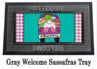 Easter Truck Bunny Bottom Sasafras Mat - 10 x 22 Insert Doormat