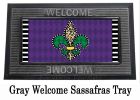 Animal Print Fleur De Lis Sassafras Mat - 10 x 22 Insert Doormat