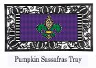 Animal Print Fleur De Lis Sassafras Mat - 10 x 22 Insert Doormat