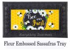 Bee Our Guest Frame Sassafras Mat - 10 x 22 Insert Doormat