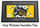 Bee Our Guest Frame Sassafras Mat - 10 x 22 Insert Doormat