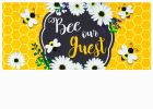 Bee Our Guest Frame Sassafras Mat - 10 x 22 Insert Doormat