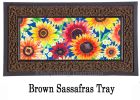 Multi-Color Fall Sunflowers Sassafras Mat - 10 x 22 Insert Doormat