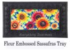 Multi-Color Fall Sunflowers Sassafras Mat - 10 x 22 Insert Doormat