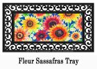 Multi-Color Fall Sunflowers Sassafras Mat - 10 x 22 Insert Doormat