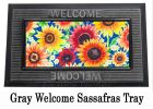 Multi-Color Fall Sunflowers Sassafras Mat - 10 x 22 Insert Doormat