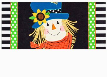 Scarecrow Friend Sassafras Mat - 10 x 22 Insert Doormat