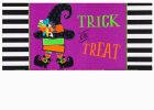 Trick or Treat Witch Sassafras Mat - 10 x 22 Insert Doormat