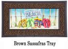 Flip Flops in Sand Sassafras Mat - 10 x 22 Doormat