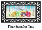 Flip Flops in Sand Sassafras Mat - 10 x 22 Doormat