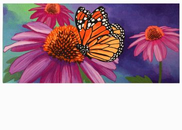 Cornflower & Butterfly Sassafras Mat - 10 x 22 Insert Doormat