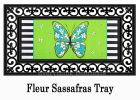 Floral Butterfly Welcome Sassafras Mat - 10 x 22 Insert Doormat