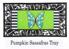 Floral Butterfly Welcome Sassafras Mat - 10 x 22 Insert Doormat