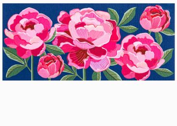 Peony Garden Welcome Sassafras Mat - 10 x 22 Insert Doormat