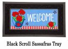 Patriotic Geraniums Sassafras Mat - 10 x 22 Insert Doormat