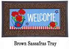 Patriotic Geraniums Sassafras Mat - 10 x 22 Insert Doormat
