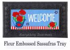 Patriotic Geraniums Sassafras Mat - 10 x 22 Insert Doormat