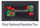 Geranium Welcome Sassafras Mat - 10 x 22 Insert Doormat
