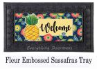 Pineapple and Florals Sassafras Mat - 10 x 22 Insert Doormat