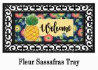 Pineapple and Florals Sassafras Mat - 10 x 22 Insert Doormat