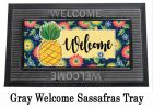 Pineapple and Florals Sassafras Mat - 10 x 22 Insert Doormat