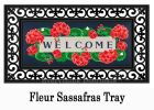 Geranium Welcome Textured Sassafras Mat - 10 x 22 Insert Doormat