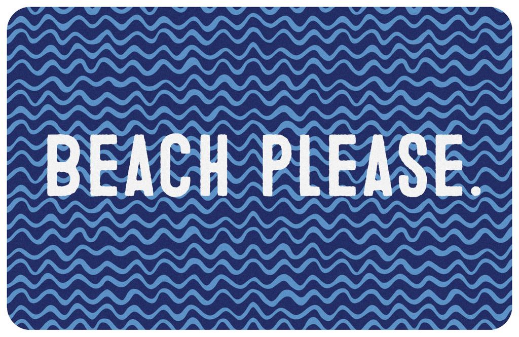 FoFlor Beach Please Mat - Doormat 24 x 36