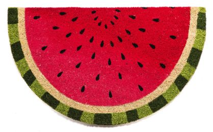 Classic Coco Coir Watermelon Shaped Doormat - 18 x 30