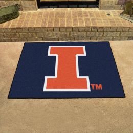 University of Illinois All Star Nylon Eco Friendly  Doormat