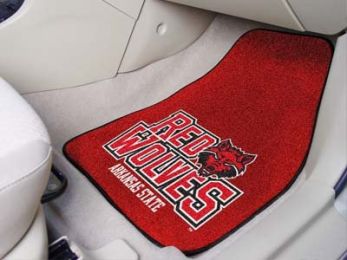 Arkansas State University Nylon 2pc Printed Carpet Car Mat Set