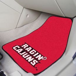 ULL Raginâ€™ Cajuns 2pc Carpet Floor Mat Set - Mascot