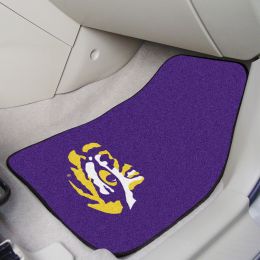 LSU Fighting Tigers 2pc Carpet Car Mat Set